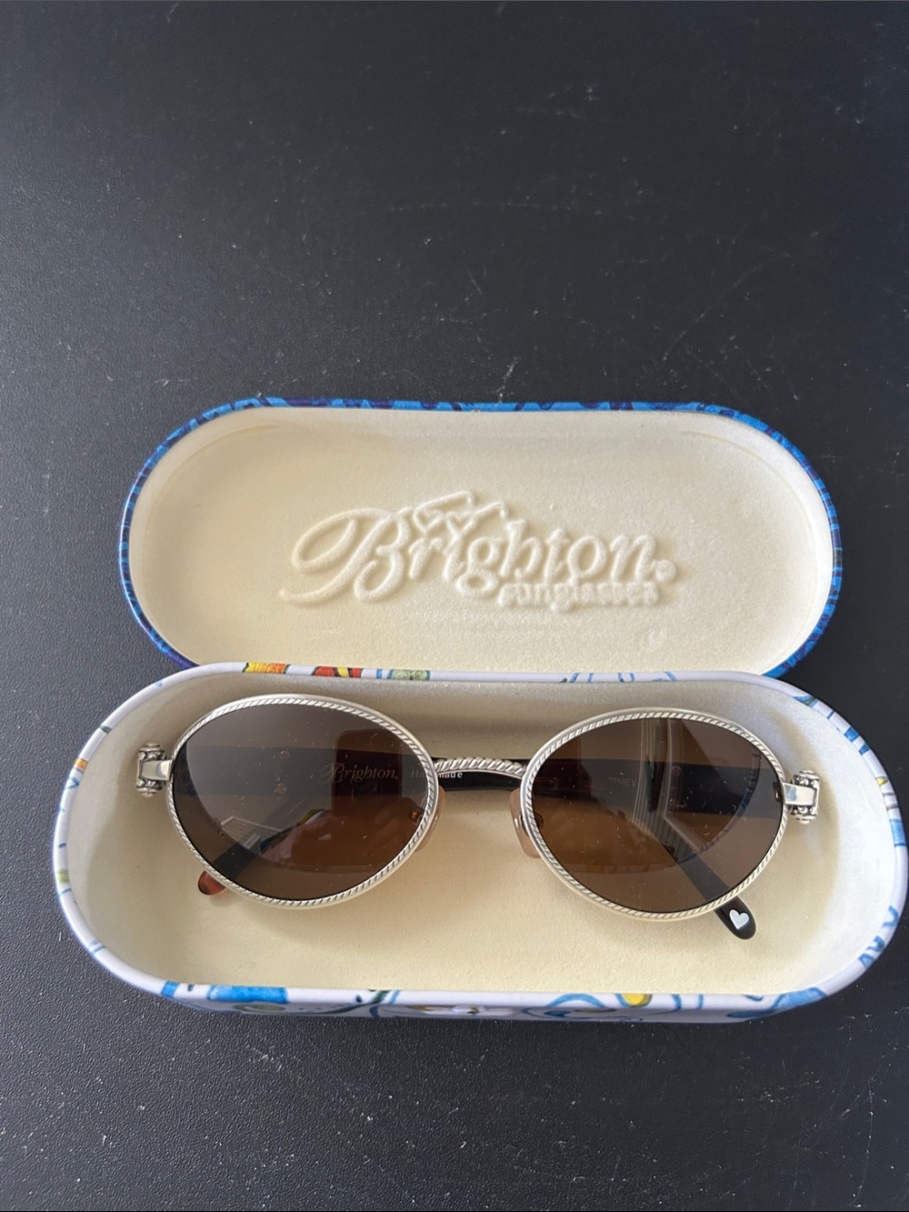 Brighton Sentimental Journey Silver Frame Sunglasses with Brown Lenses